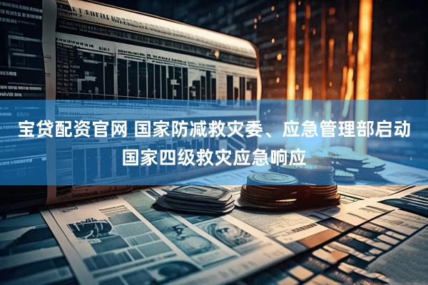 宝贷配资官网 国家防减救灾委、应急管理部启动国家四级救灾应急响应